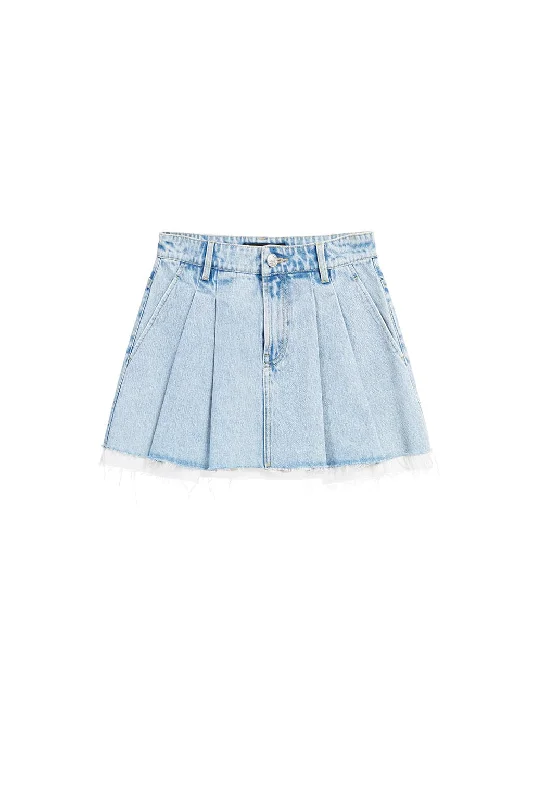 Vintage Fringes Trim Denim Culottes