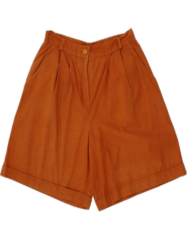 VINTAGE Womens Pegged Chino Shorts UK 10 Small W26  Orange Cotton