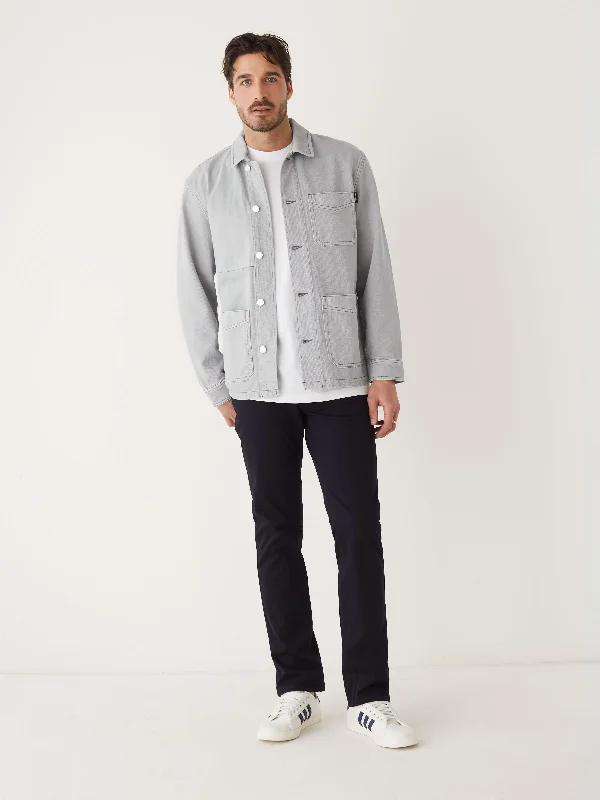 The Cottonized Hemp Overshirt in Grey Cloud