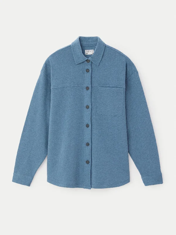 The French Terry Overshirt in Coronet Blue