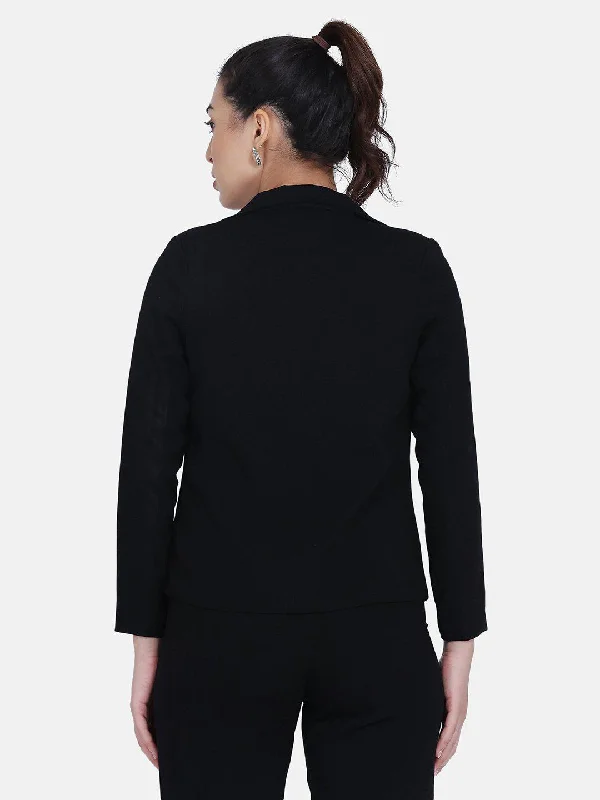 Poly Moss Blazer - Black