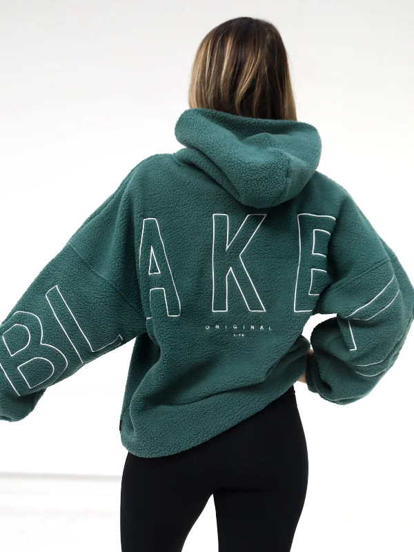 Borg Isabel Oversized Hoodie - Green