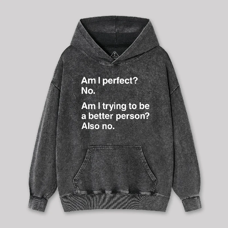 Am I Perfect No Geek Washed Hoodie