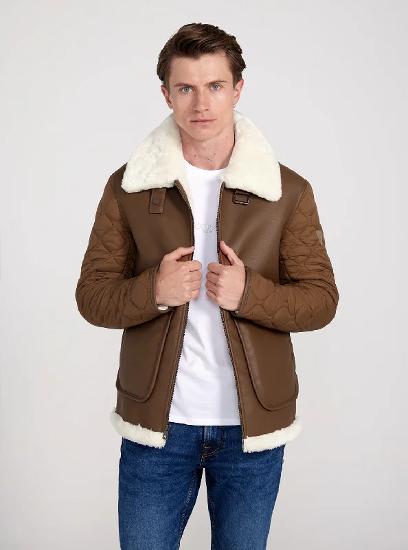 Brown Shearling Look Jacket