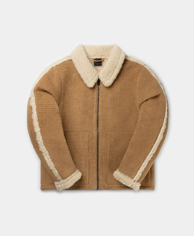 Camel Faux Fur Jacket