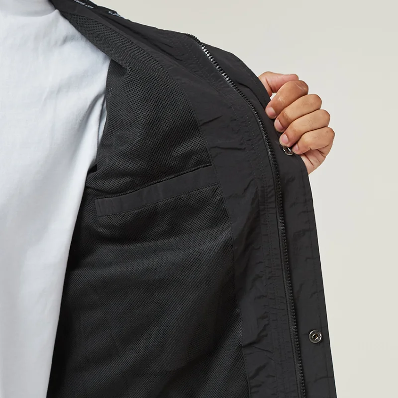 Crinkle Nylon Jacket | Black