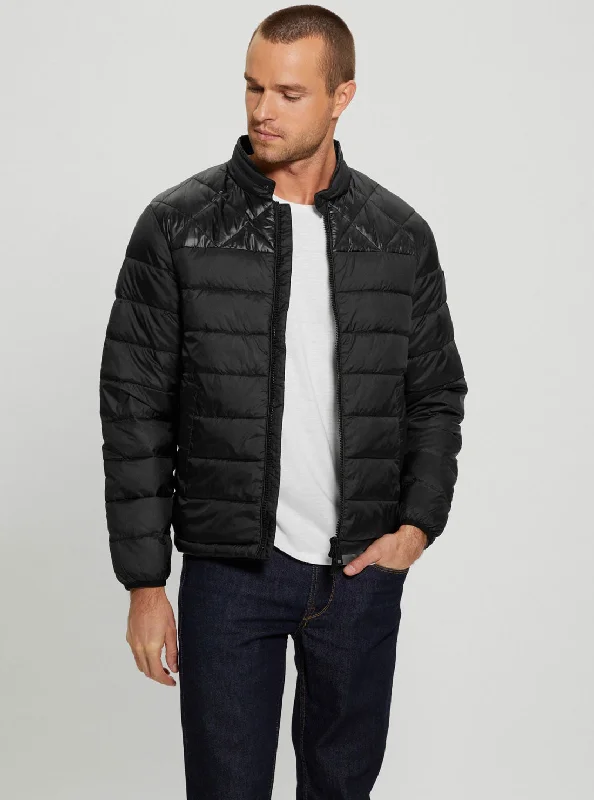 Eco Black Lightweight Puffer Jacket