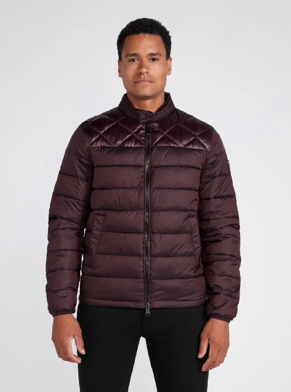 Eco Maroon Lightweight Puffer Jacket