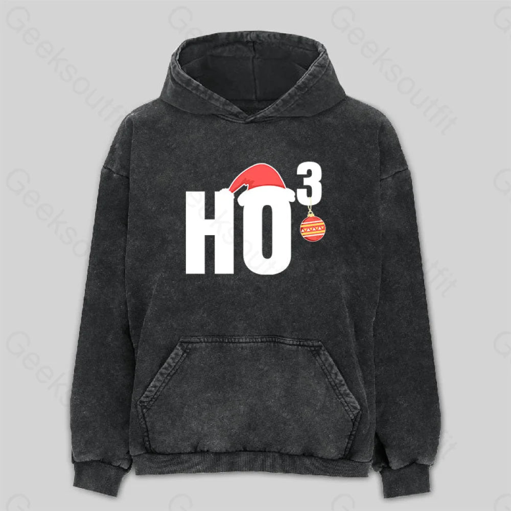 HO Christmas Funny Washed Hoodie