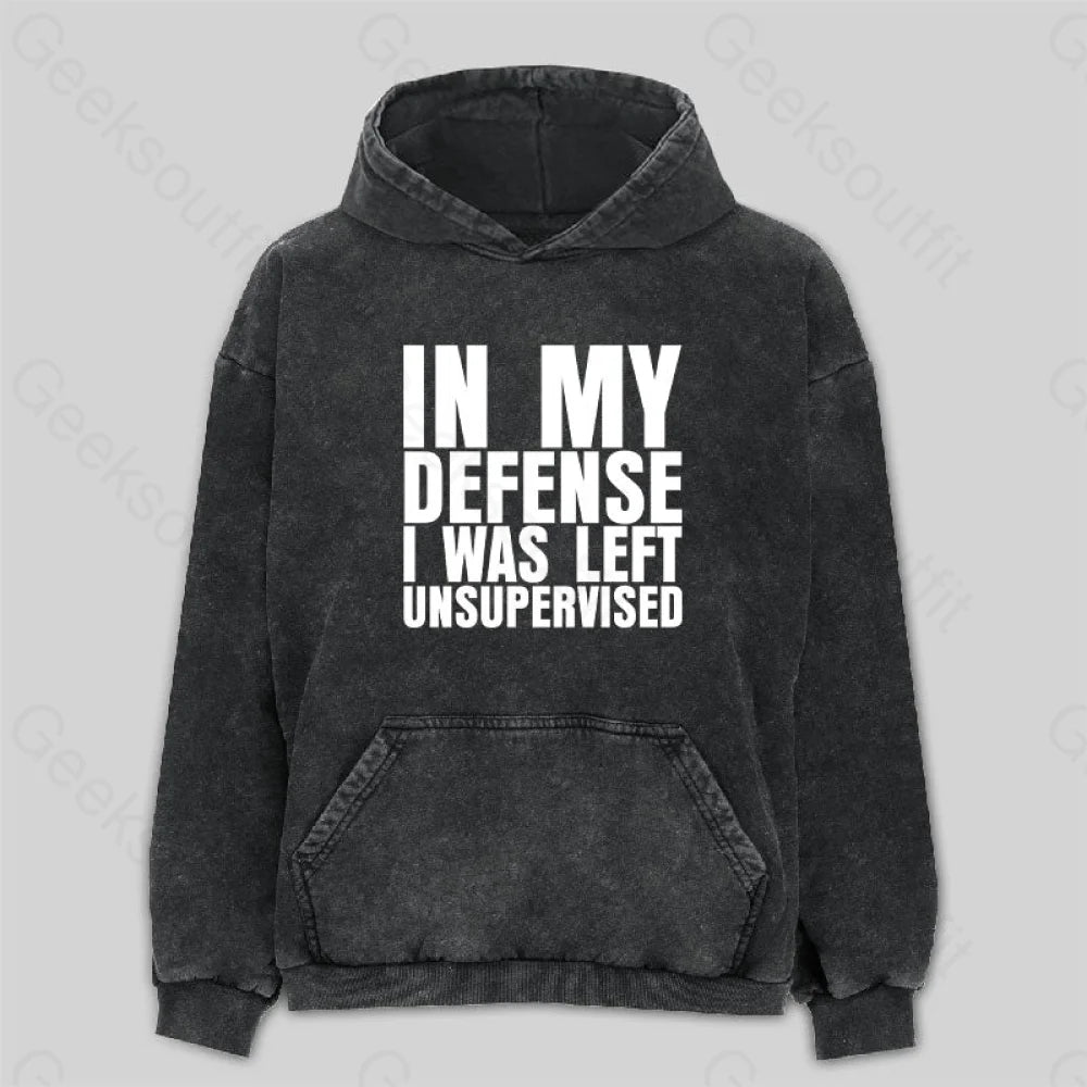 I Was Left Unsupervised Washed Hoodie