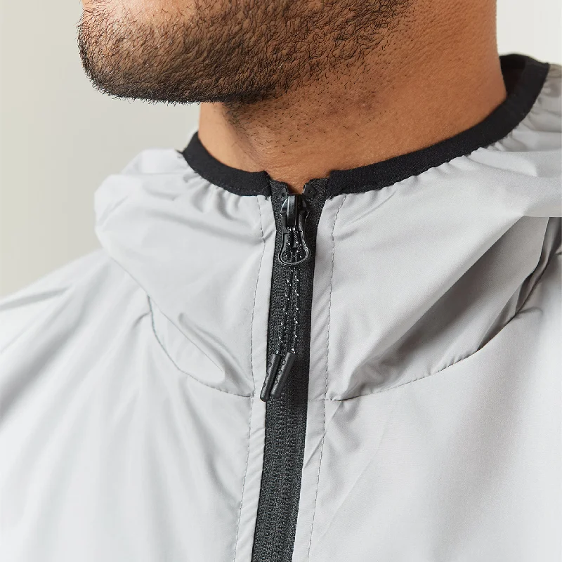 Reflective Detail Windbreaker | Grey