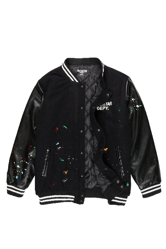 Boomer Black Varsity Jacket