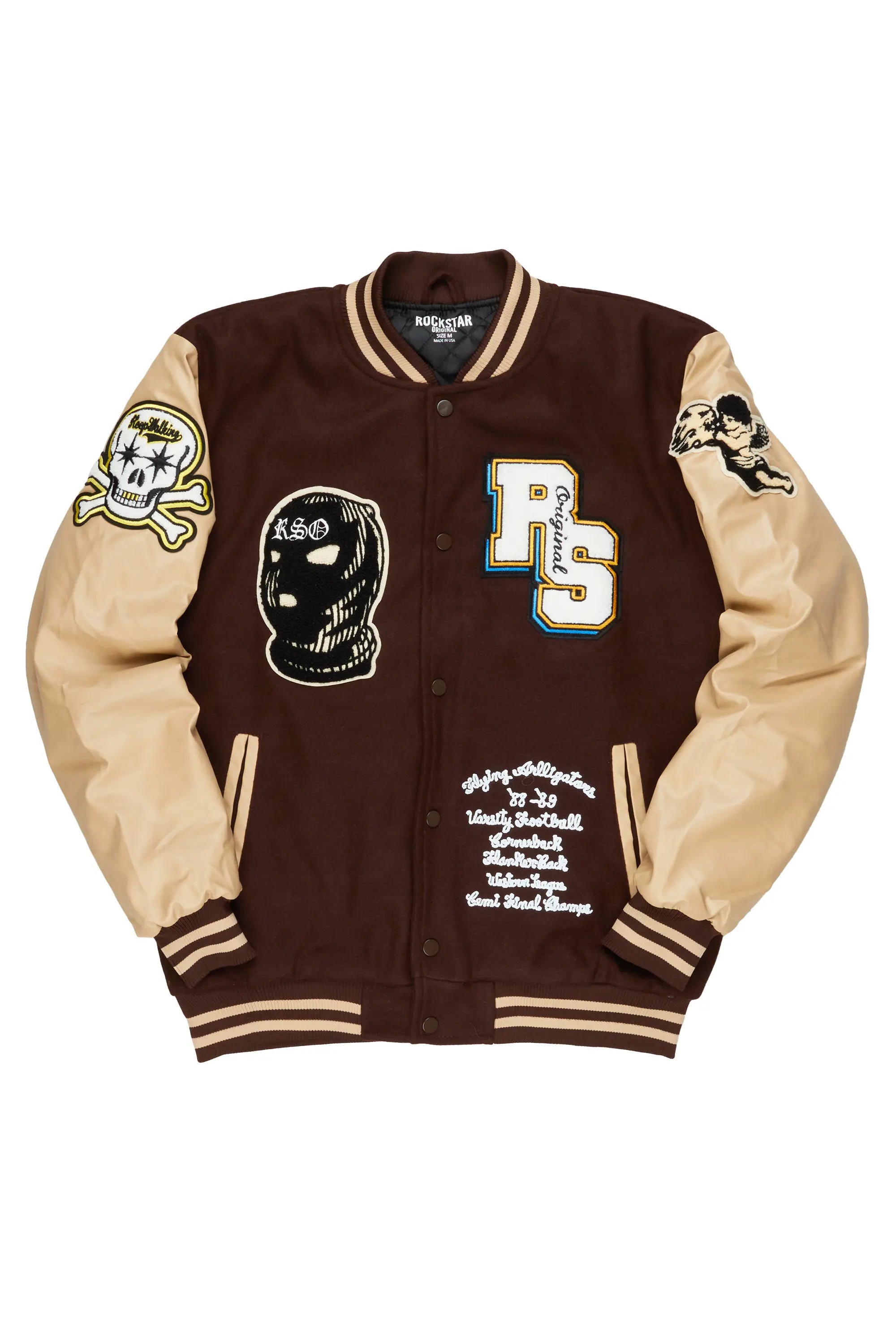 Priya Brown Varsity Jacket