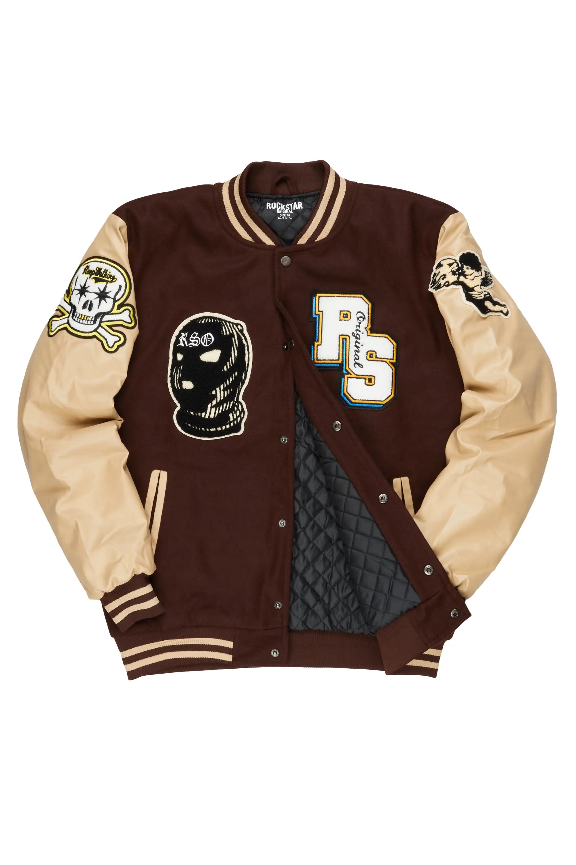 Priya Brown Varsity Jacket