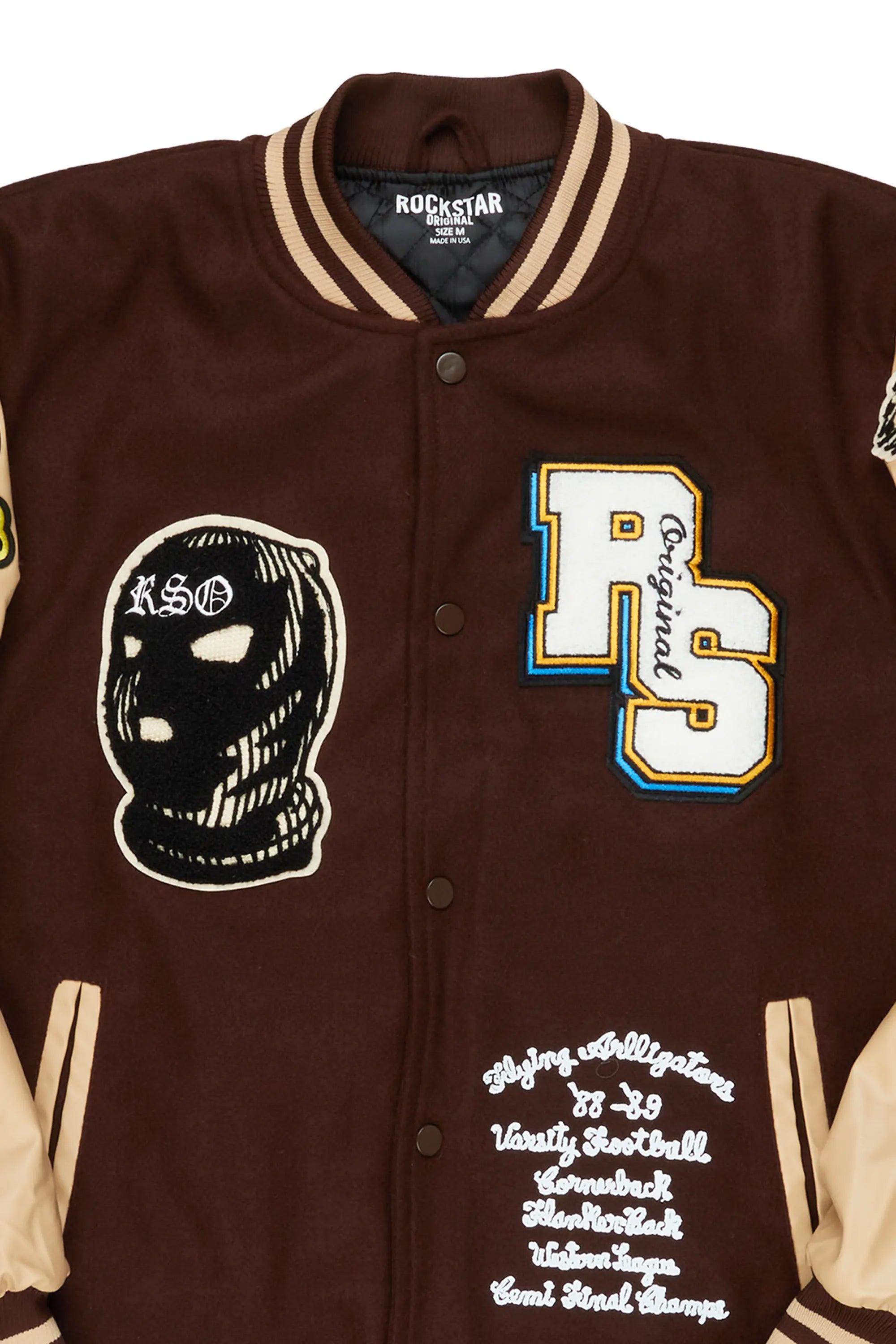 Priya Brown Varsity Jacket