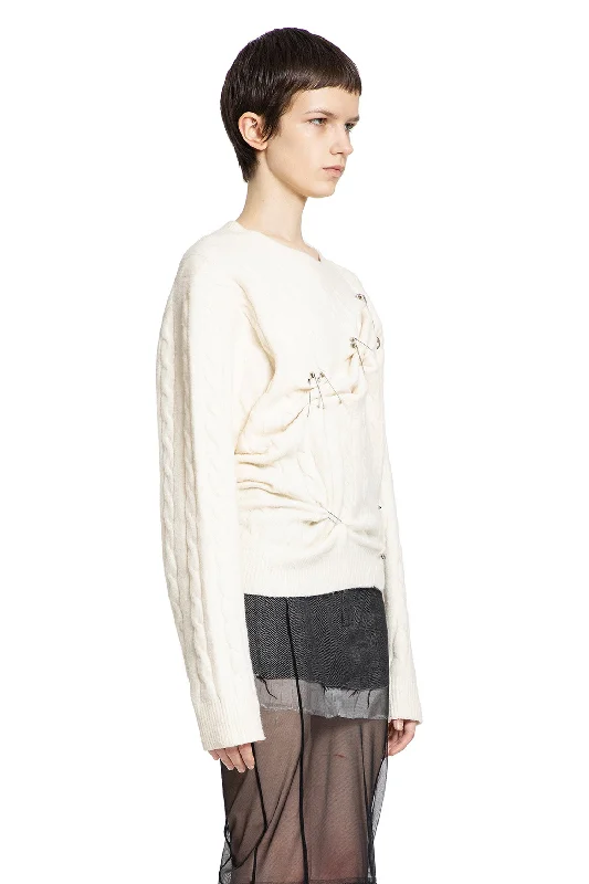 DILARA FINDIKOGLU WOMAN OFF-WHITE KNITWEAR