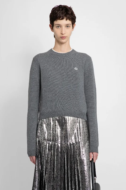 GUCCI WOMAN GREY KNITWEAR