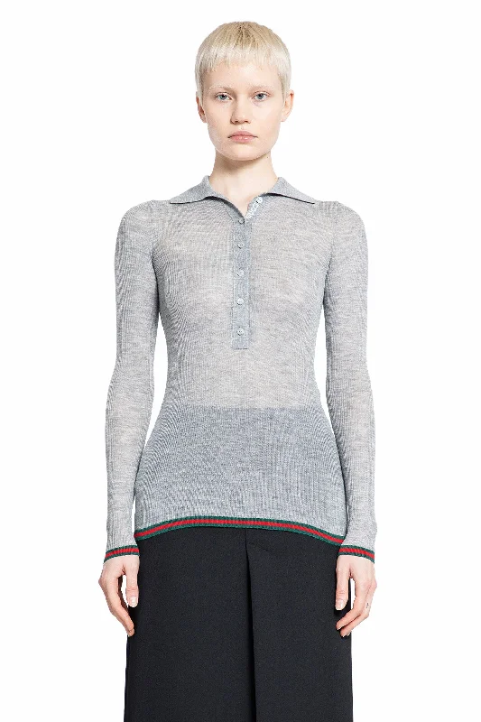 GUCCI WOMAN GREY KNITWEAR