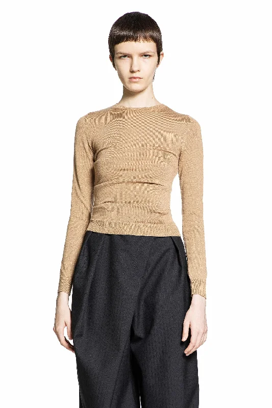 LOEWE WOMAN BROWN KNITWEAR