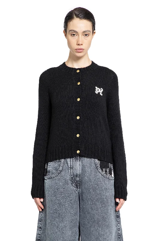 PALM ANGELS WOMAN BLACK KNITWEAR